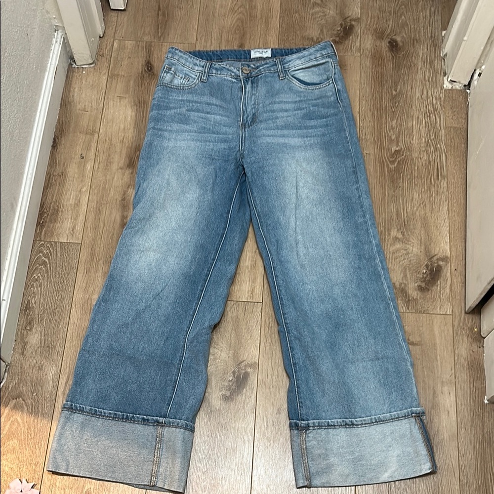 Women's wide leg Blue Jeans